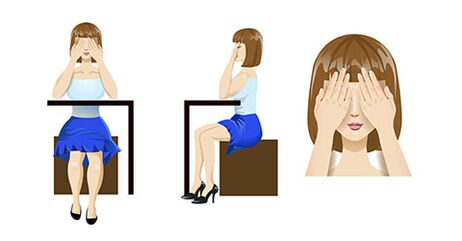 Palming ist eine großartige Übung, um Ihre Augen zu entspannen.